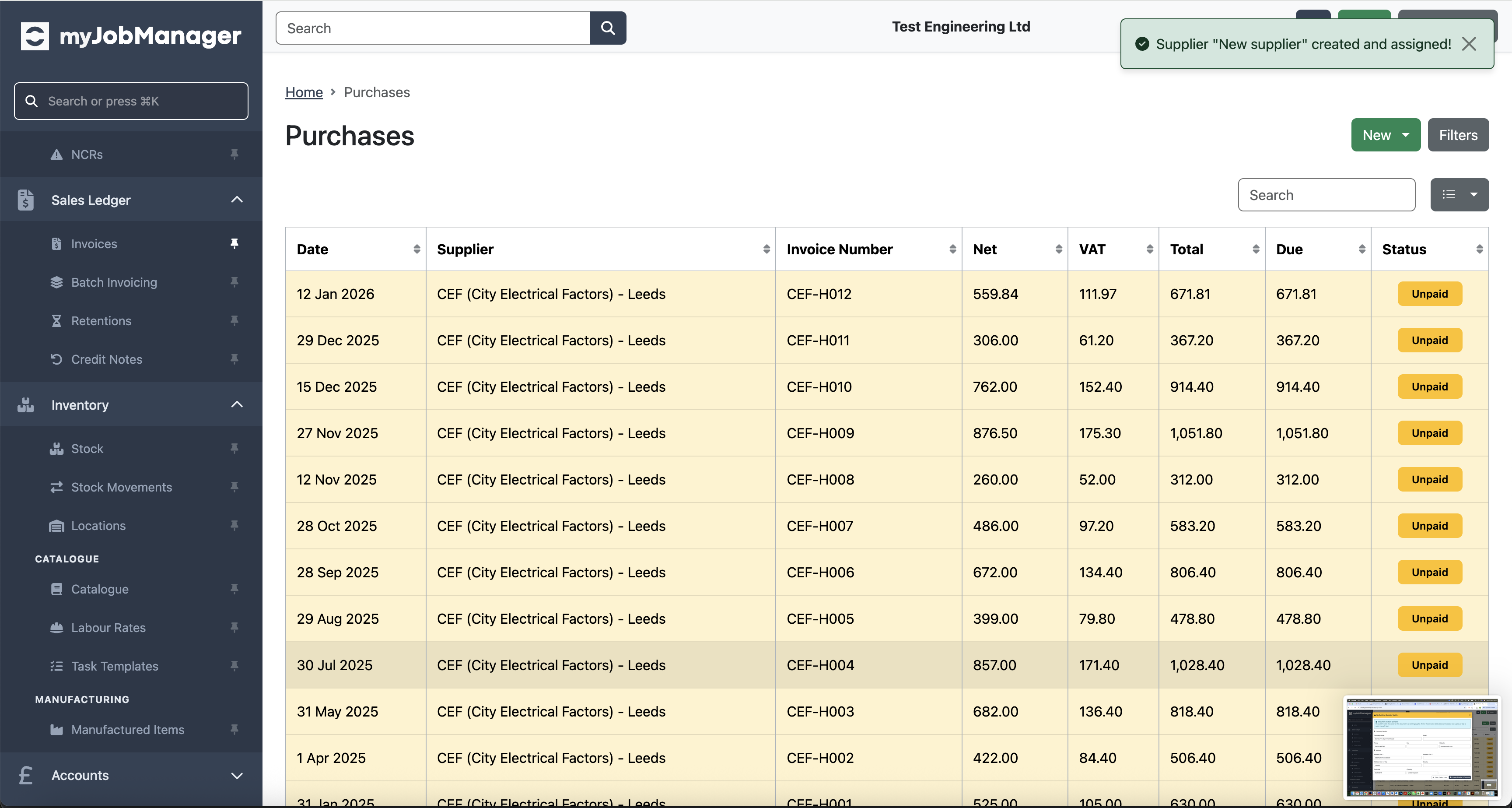 Purchasing and expense claims