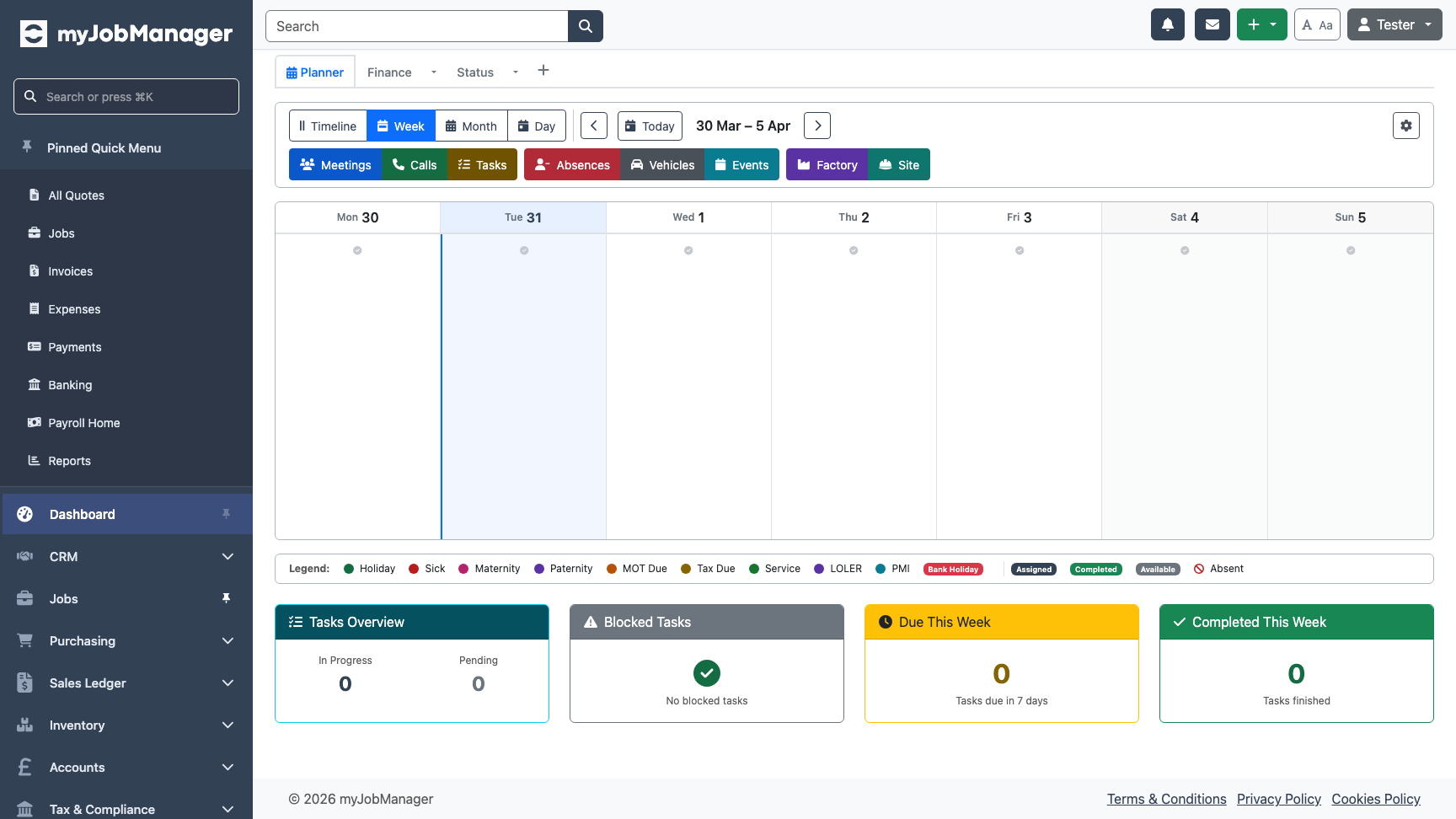 Task summary widget cards